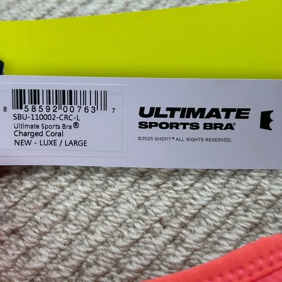 Shefit Ultimate Sports Bra Women Luxe Large Charged Coral High Impact Athleisure - Picture 3 of 16